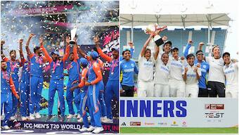 Winning the ICC T20 World Cup and thrashing South Africa in the one-off Test against South Africa was the highest point of the year for the Indian men's and women's teams respectively. Reuters/PTI