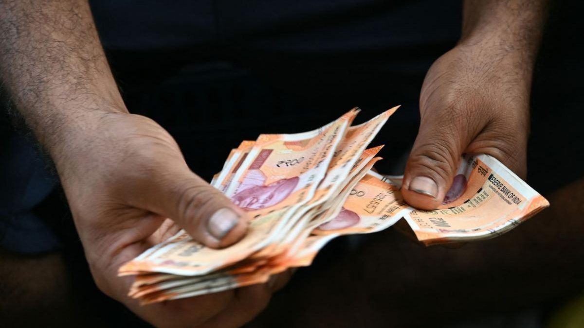 The rupee, which touched 90.13, closed at Rs 89.95 on Tuesday and Rs 89.53 on Monday. AFP The rupee, which touched 90.13, closed at Rs 89.95 on Tuesday and Rs 89.53 on Monday. AFP