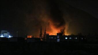 Smoke billows on the outskirts of the Syrian capital Damascus following Israeli airstrikes on December 9, 2024. Israel conducted more than 100 air strikes on military targets in Syria on December 9 including a research centre Western countries suspected of having links to chemical weapons production in Damascus, a war monitor said. Source: AFP. 