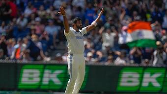 India pacer Jasprit Bumrah celebrates after dismissing Australian opener Sam Konstas on Day 4 of the fourth Test in Melbourne. AP