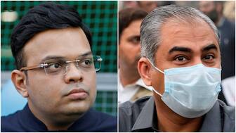 File image of incumbent ICC chairman Jay Shah and PCB chairman Mohsin Naqvi. Reuters/AP