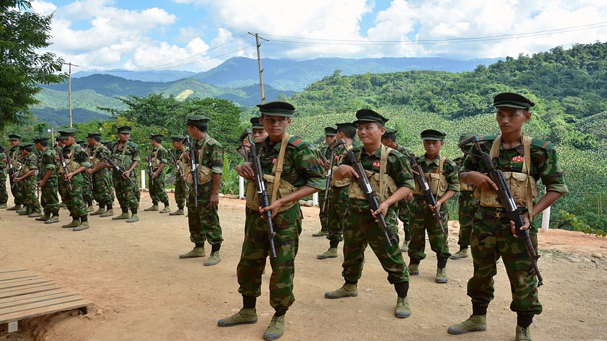Cadets of the Kachin Independence Army (KIA) preparing for military drills at the group's headquarters in Laiza, Kachin state. Image: Wikimedia Commons Cadets of the Kachin Independence Army (KIA) preparing for military drills at the group's headquarters in Laiza, Kachin state. Image: Wikimedia Commons