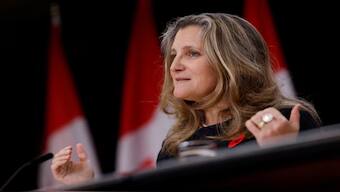 Canada's Deputy Prime Minister and Minister of Finance Chrystia Freeland speaks during a press conference in Ottawa, Ontario, Canada November 6, 2024. Reuters