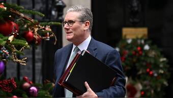 British Prime Minister Keir Starmer walks outside 10 Downing Street on the day of Prime Minister's Questions in London, UK, December 18, 2024. File Image/Reuters