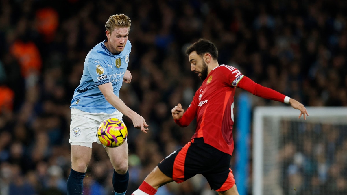 Manchester City vs Manchester United Highlights: FT MCI 1-2 MUN; Fernandes and Amad's late strikes help United win