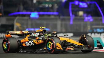 McLaren's Lando Norris steers his car during qualifying for the season-ending Abu Dhabi Grand Prix. AP