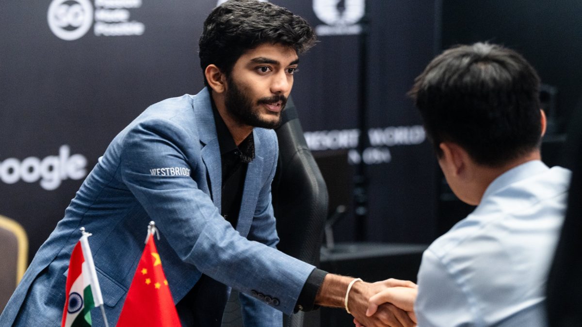 Magnus Carlsen said that D Gukesh can go onto become world No.2 or even No.1 after his World Chess Championship victory. Image: FIDE
Magnus Carlsen said that D Gukesh can go onto become world No.2 or even No.1 after his World Chess Championship victory. Image: FIDE