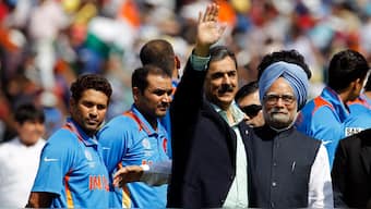 Indian Prime Minister Manmohan Singh (right) had attended the 2011 ICC World Cup semi-final between India and Pakistan in Mohali with his Pakistani counterpart Yusuf Raza Gilani. Reuters