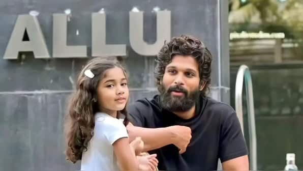 Pushpa 2 star Allu Arjun's daughter Arha waits for his home coming - WATCH