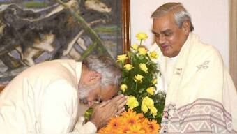 Prime Minister Narendra Modi with former PM Atal Bihari Vajpayee. Source: PTI | File. 