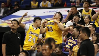 The last time NBA played pre-season games in China was in 2019. Image: AP 
