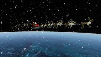 This image provided by NORAD — the North American Aerospace Defense Command, responsible for monitoring and defending the skies above North America — shows NORAD's Santa Tracker. File Image/AP