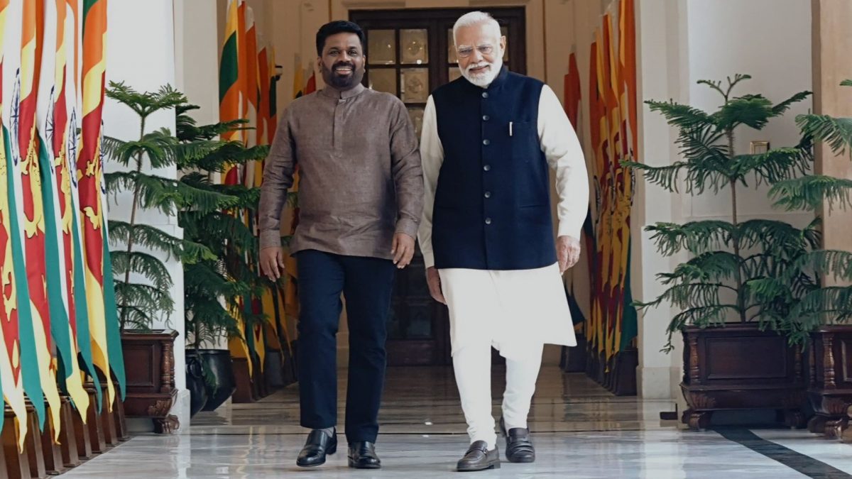 Prime Minister Narendra Modi and Sri Lankan President Anura Kumara Dissanayake at Hyderabad House in New Delhi on Monday, December 16, 2024. Source: X | @MEAIndia. Prime Minister Narendra Modi and Sri Lankan President Anura Kumara Dissanayake at Hyderabad House in New Delhi on Monday, December 16, 2024. Source: X | @MEAIndia.
