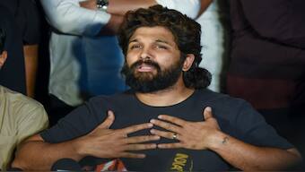 Telugu film actor Allu Arjun addresses a press conference, in Hyderabad, Saturday, December 21, 2024. PTI