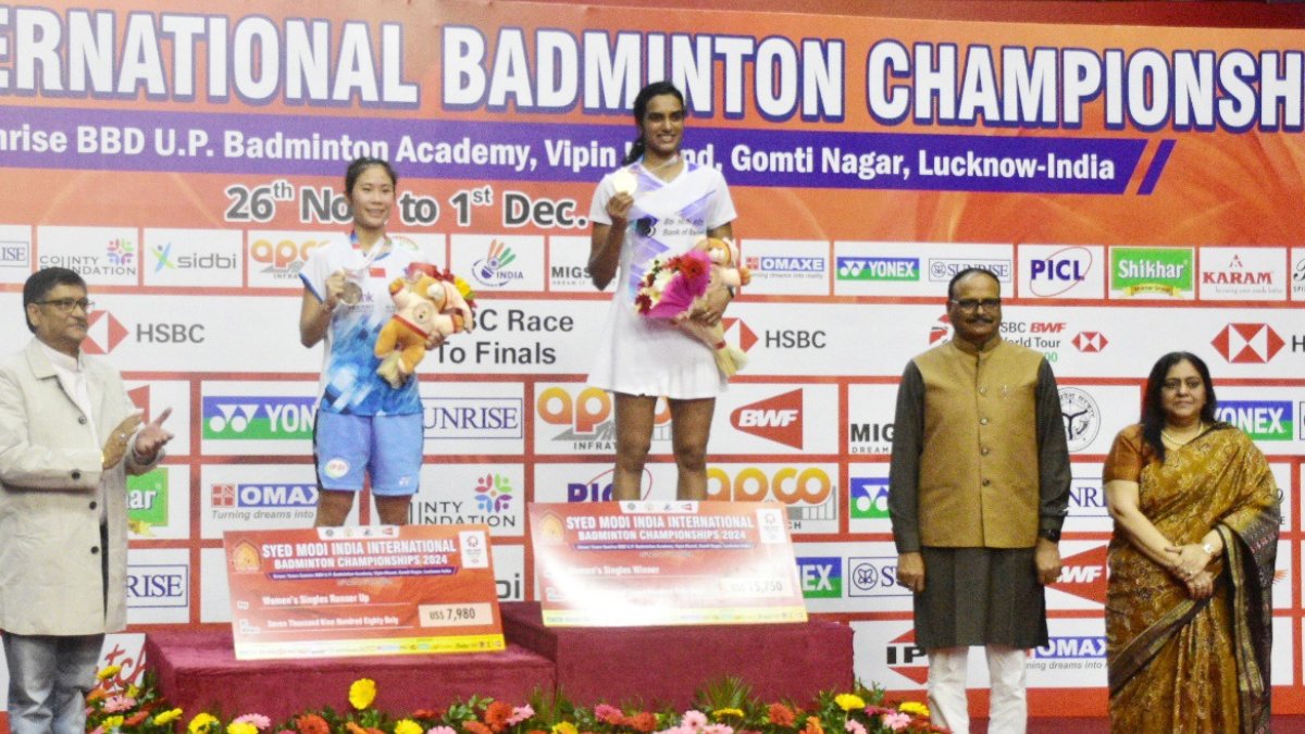 PV Sindhu returns to top of podium after two years by winning Syed Modi International Tournament PV Sindhu returns to top of podium after two years by winning Syed Modi International Tournament