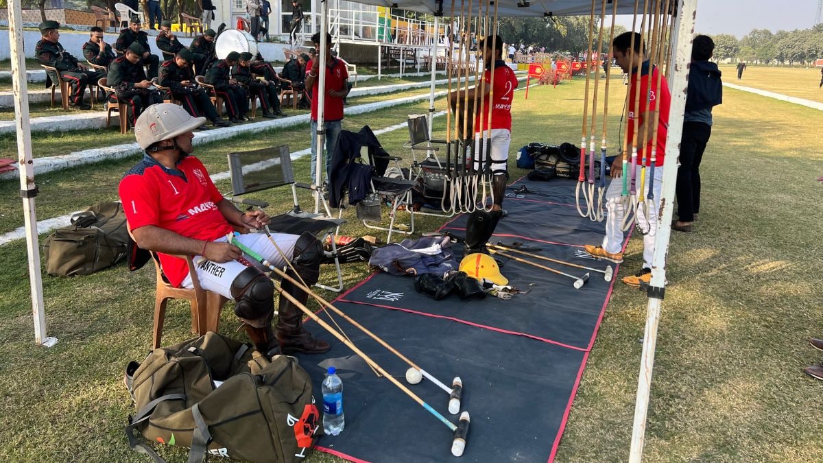 The Mayfair Polo team camp is seen beforehand of the final of the Col. Girdhari Memorial Polo Cup at the Jaipur Polo Ground in New Delhi, December 1, 2024. Firstpost/Anmol Singla