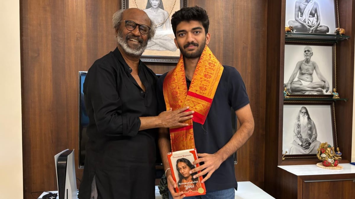 D Gukesh meets superstar Rajinikanth after becoming youngest chess world champion; see pictures