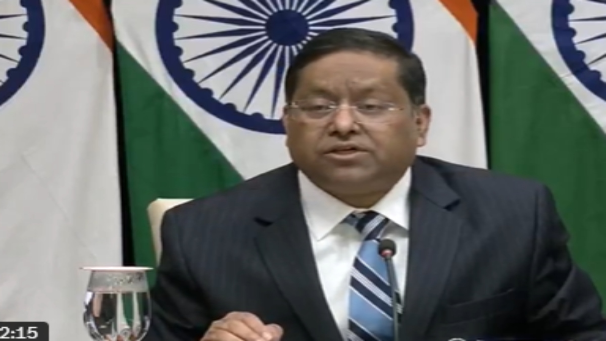 External Affairs Ministry spokesperson Randhir Jaiswal. ANI External Affairs Ministry spokesperson Randhir Jaiswal. ANI