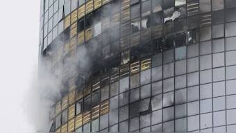 A view shows a damaged multi-storey residential building following an alleged Ukrainian drone attack in Kazan. Image- Reuters
