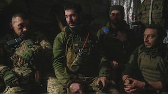 Ukrainian servicemen of 117th Separate Heavy Mechanized Brigade sit in the dugout after firing from their AS-90 self-propelled artillery vehicle towards Russian positions at the front line on Pokrovsk direction, Donetsk region, Ukraine, Wednesday, Dec. 23, 2024. Image- AP