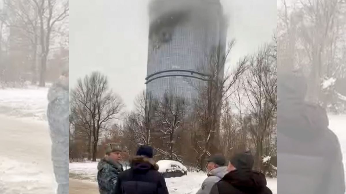 In this photo released Saturday, Dec. 21, 2024, by the official Telegram channel of the Kazan City Hall, local officials look at a damage site at the residential complex called "Lazurnye Nebesa," or Azure Skies, in Kazan, Russia, following Ukrainian drone attacks. AP In this photo released Saturday, Dec. 21, 2024, by the official Telegram channel of the Kazan City Hall, local officials look at a damage site at the residential complex called "Lazurnye Nebesa," or Azure Skies, in Kazan, Russia, following Ukrainian drone attacks. AP