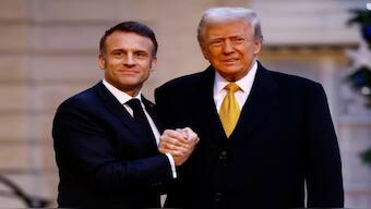 French President Emmanuel Macron and US President Donald Trump. Reuters