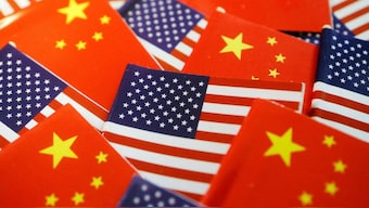 Flags of U.S. and China are seen in this illustration picture. File image/ Reuters
