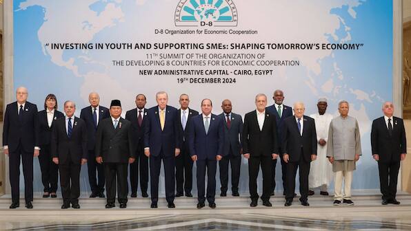 Egypt hosts D-8 Muslim country heads; Masoud, Erdogan face off amid focus on Syria, Gaza