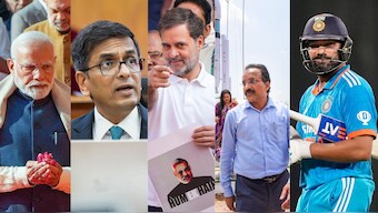 PM Modi, DY Chandrachud, Rahul Gandhi, S Somanath and Rohit Sharma. 