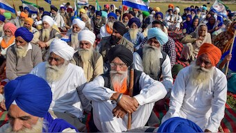 Farmers attend a meeting in Amritsar, November 25, 2024. PTI/File Photo
