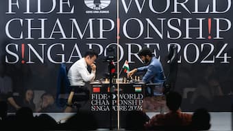World Chess Championship 2024 Game 11 LIVE Streaming: When and where to watch D Gukesh vs Ding Liren's next game. Image: FIDE