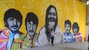 George Harrison, John Lennon, Paul McCartney, and Ringo Starr travelled to Rishikesh to learn meditation from their guru, Maharishi Mahesh Yogi, in 1968.  Image: Beatles Bungalow at Chaurasi Kutiya in Rishikesh