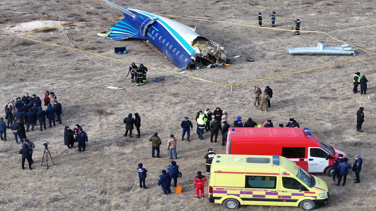 The crash site of an Azerbaijan Airlines passenger plane near the city of Aktau, Kazakhstan. Only 29 passengers and a crew member of 67 on board survived, and some of them have now shared their harrowing experiences of the moments leading up to the disaster. Reuters The crash site of an Azerbaijan Airlines passenger plane near the city of Aktau, Kazakhstan. Only 29 passengers and a crew member of 67 on board survived, and some of them have now shared their harrowing experiences of the moments leading up to the disaster. Reuters