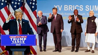 Trump warns BRICS nations that he slap 100 per cent tariff on trade if they persue de-dollarisation. File Image / AP