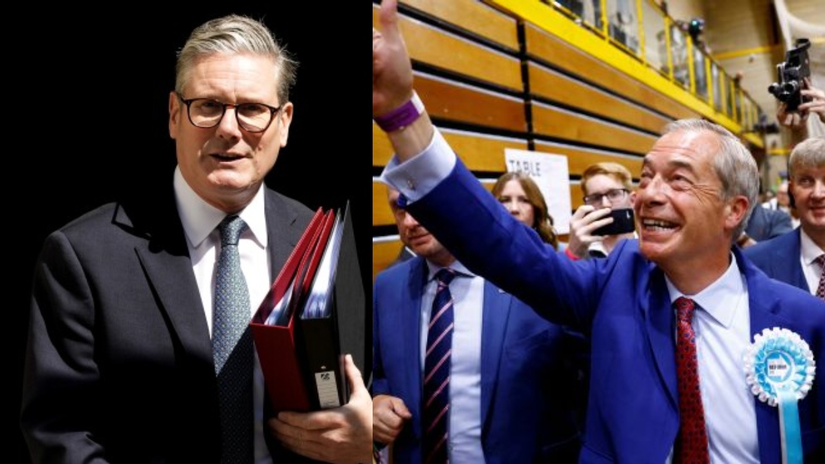 UK Prime Minister Keir Starmer (L) and Reform Party leader Nigel Farage (R). AP UK Prime Minister Keir Starmer (L) and Reform Party leader Nigel Farage (R). AP