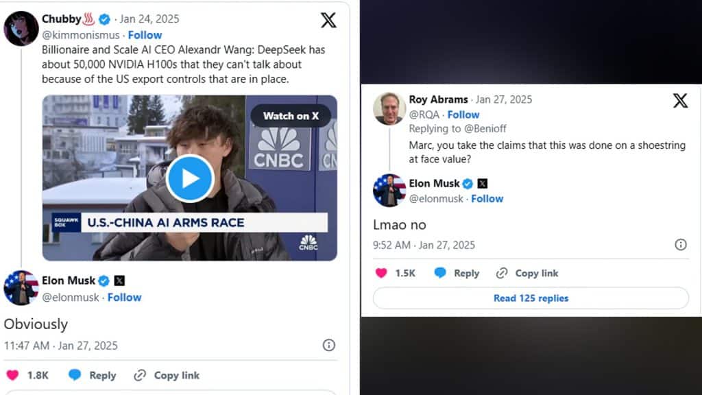 Elon Musk not impressed by DeepSeek's claims