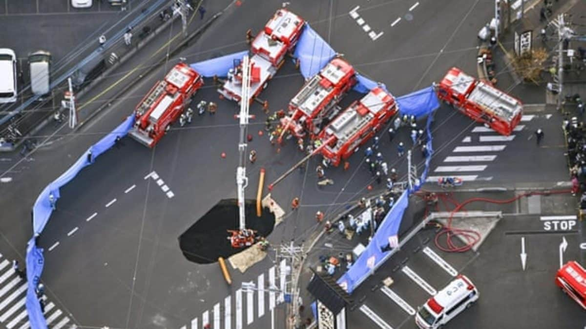 Japan urges 1.2 million to cut water use as sinkhole rescue efforts underway