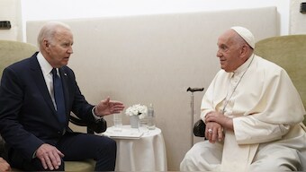Biden awards Pope Francis Presidential medal of freedom with distinction ( via AP, File)