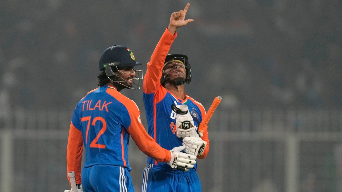 Abhishek Sharma smashed quickfire 79 as India defeated England by 7 wickets in Kolkata. Image: AP Abhishek Sharma smashed quickfire 79 as India defeated England by 7 wickets in Kolkata. Image: AP