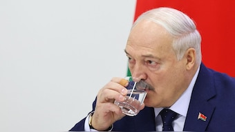 Belarusian President and presidential candidate Alexander Lukashenko attends a press conference after casting his vote in the presidential election in Minsk, Belarus, January 26, 2025. File Image/Reuters