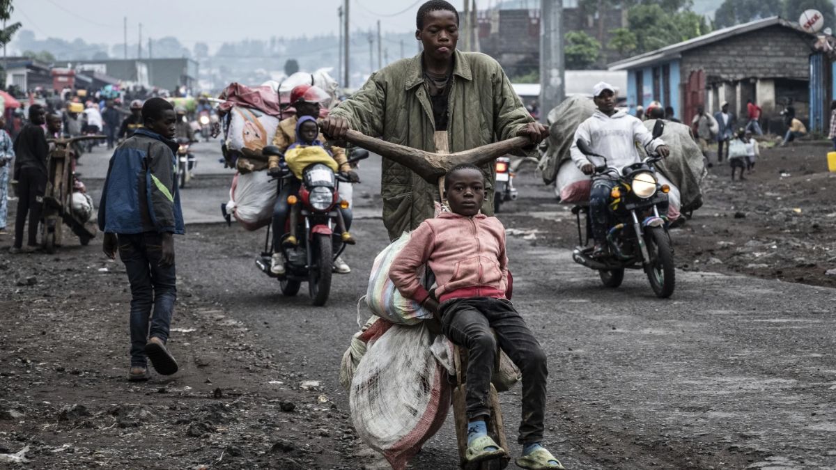 People displaced by fighting with M23 rebels make their way to the centre of Goma, Democratic Republic of Congo. File Photo-AP People displaced by fighting with M23 rebels make their way to the centre of Goma, Democratic Republic of Congo. File Photo-AP