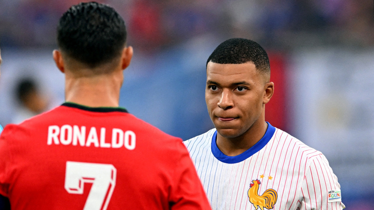 Portugal's Cristiano Ronaldo and France's Kylian Mbappe in action during the Euro 2024 quarter-final at the Hamburg Volksparkstadion in Hamburg, Germany. Reuters Portugal's Cristiano Ronaldo and France's Kylian Mbappe in action during the Euro 2024 quarter-final at the Hamburg Volksparkstadion in Hamburg, Germany. Reuters