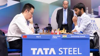 China's Wei Yi and India's D Gukesh had finished first and second respectively in the Masters section of the 2024 Tata Steel Chess Tournament in Wijk aan Zee, Netherlands. Image credit: X/@tatasteelchess