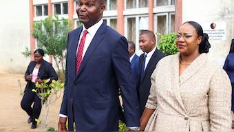 Mozambique President Daniel Chapo with his wife, Gueta Chapo. Reuters