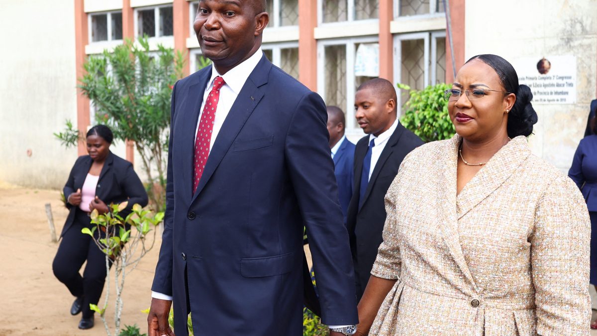 Mozambique President Daniel Chapo with his wife, Gueta Chapo. Reuters Mozambique President Daniel Chapo with his wife, Gueta Chapo. Reuters