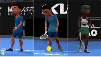 (From left to right) Animated versions of Novak Djokovic, Carlos Alcaraz and Coco Gauff on Tennis Australia's live broadcast of the 2025 Australian Open on YouTube 