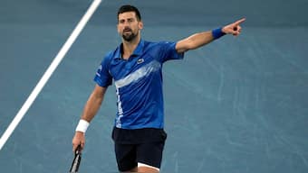 Novak Djokovic defeated Carlos Alcaraz in the quarter-final of the 2025 Australian Open despite battling an injury. AP 
