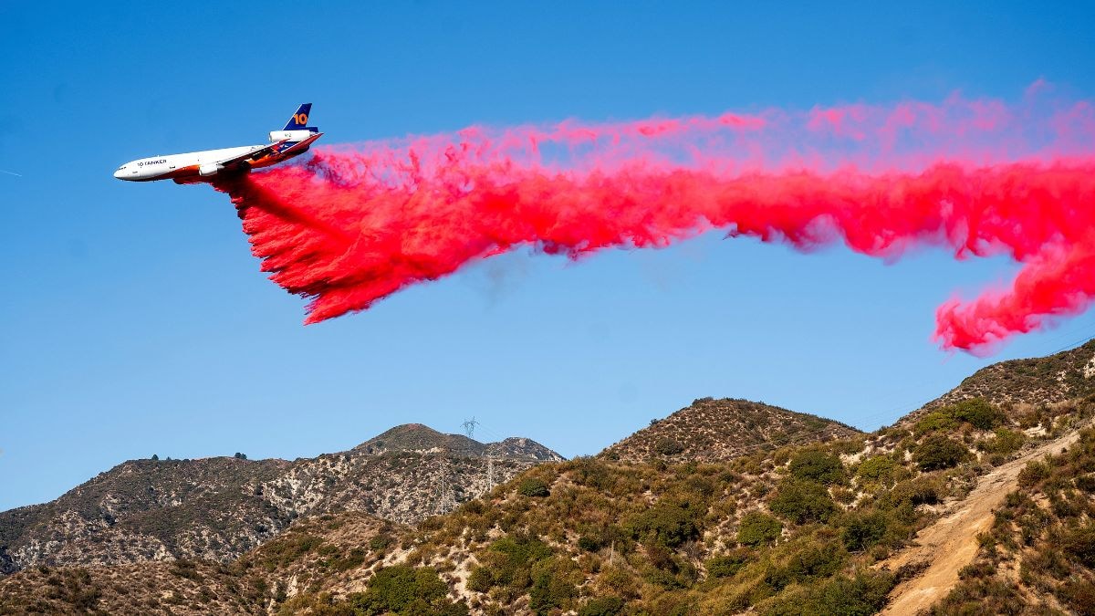 What is the pink powder being dropped from planes to fight California wildfires? Is it safe?