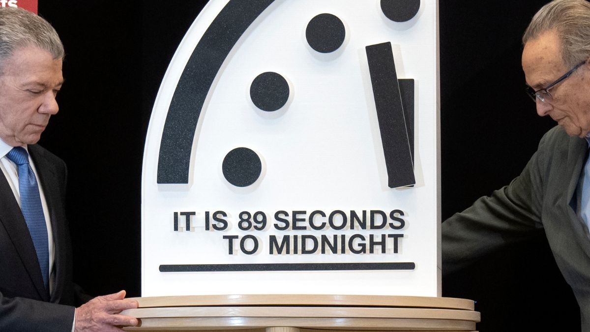 Doomsday Clock is now 89 seconds to Midnight. Humanity is closer to destruction than ever. Doomsday Clock is now 89 seconds to Midnight. Humanity is closer to destruction than ever.