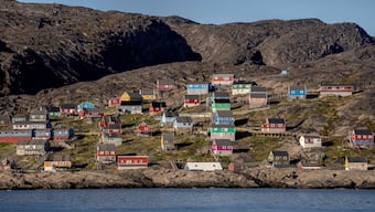 General view of the village of Kangaamiut, located at the mouth of Kangerlussuatsiaq Fjord, Greenland, on July 3, 2024. Reuters File